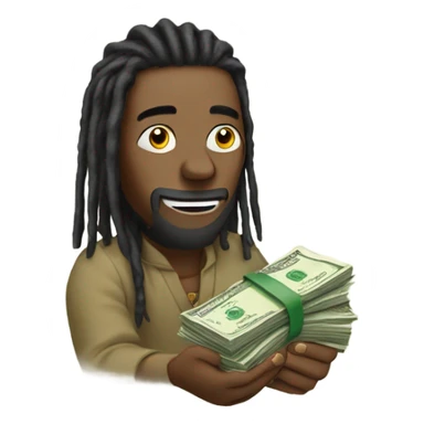 Dreadhead counting money sticker