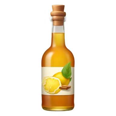Fiery ginger, lemon and honey bourbon bottle sticker
