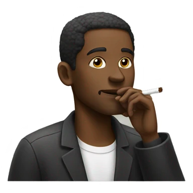 Black man smoking cigarette  sticker