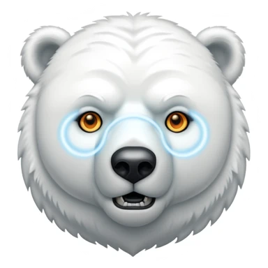 Create a polar bar shooting lasers out of its eyes sticker