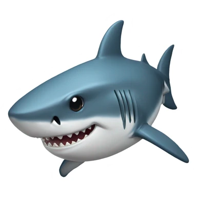 Shark with a top ha sticker