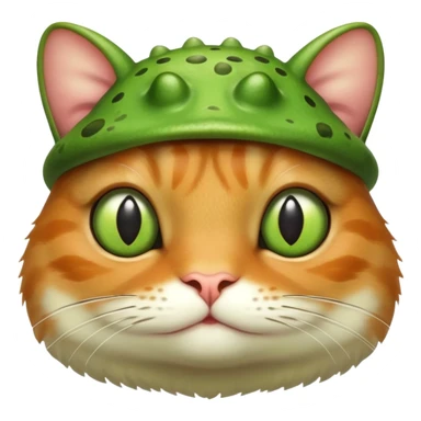 Cat with a frog on its head sticker