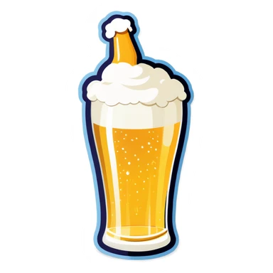 Drinking beer sticker