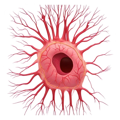 Retina blood vessels sticker