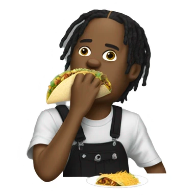 travis scott eating tacos sticker
