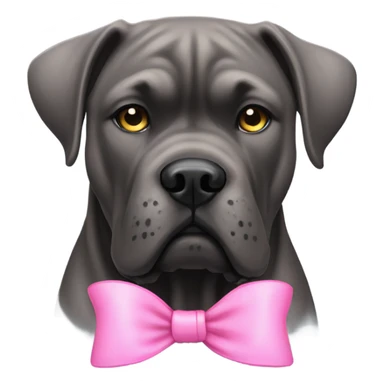 cane corso with pink bow sticker