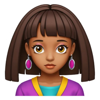 Lisa Left Eye Lopes with dark brown hair sticker