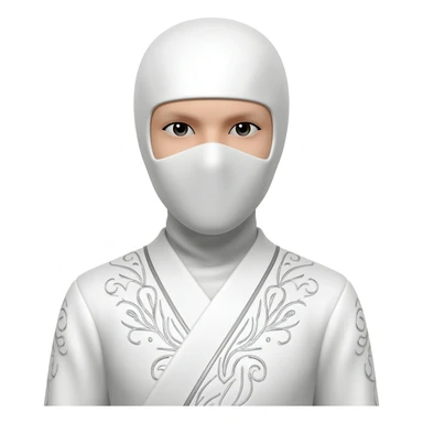 Roupa de ninja branca sticker