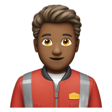 Royal Mail post man red jacket white skin sticker