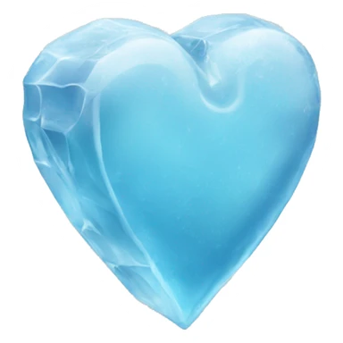 Ice block heart sticker