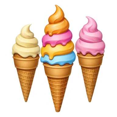 ice cream cones sticker