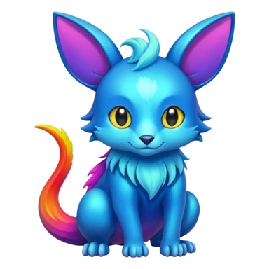 Shiny Colorful Night-Colored Fionbri-creature by Falvie (full body) sticker