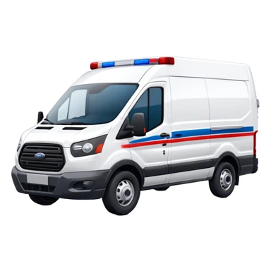 Ambulance - Ford Transit 350 (Model Year: 2021) (Iconic colour: White with red and blue lights) sticker