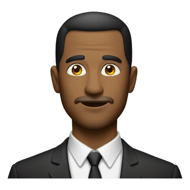 a man with slick back style sticker