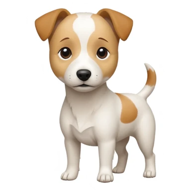 a white jack russell cross sticker