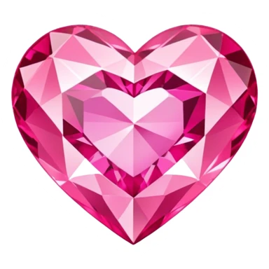 Diamond light pink heart  sticker
