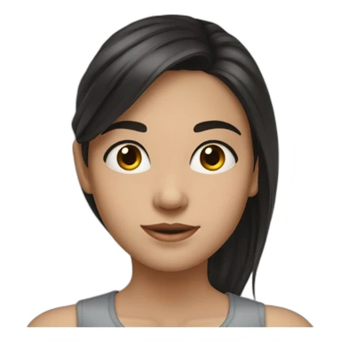 1,62 cm dark hair girl sticker