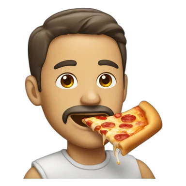 Man eating pizz sticker