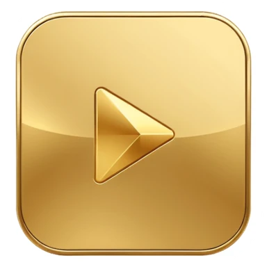 modern youtube golden play button logo sticker