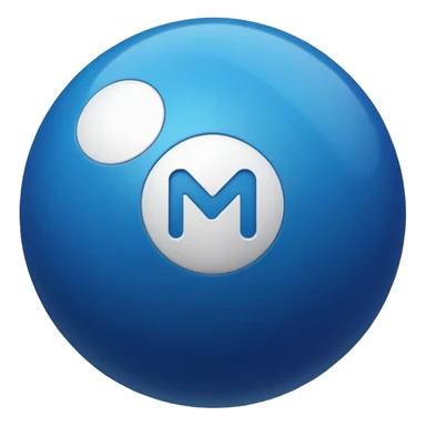 Ball with MB on it sticker