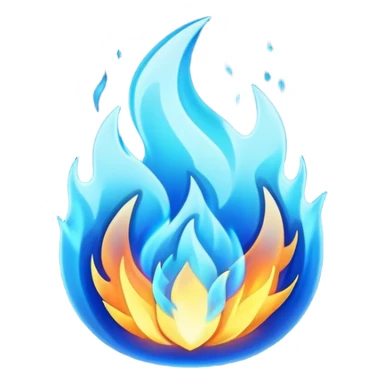 blue fire emoji sticker