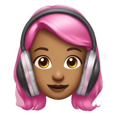 Coquette pink bows on headphones  sticker