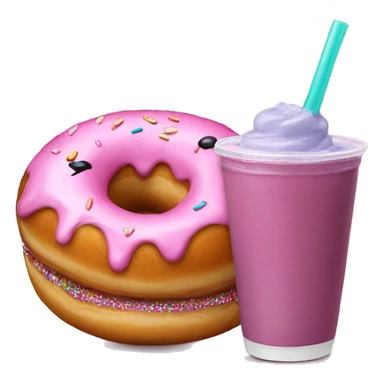 Donut with a smoothie  sticker