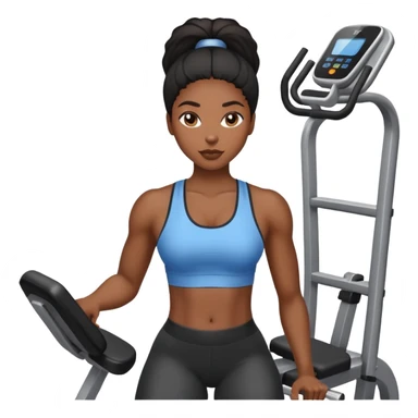 Mulher negra de cabelo liso na academia her negra cabelo liso na academia  sticker