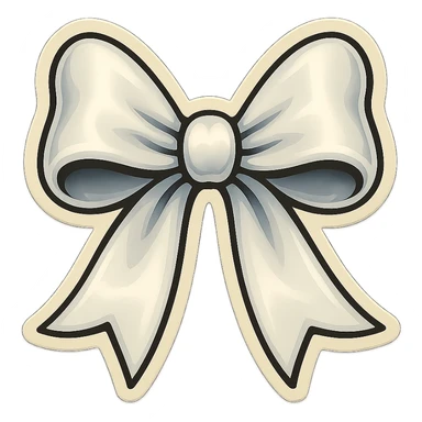 white gothic bow gothic style bow retro sticker sticker