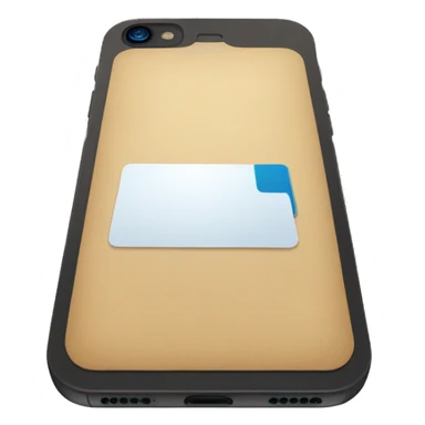 back of iphone with a card hol sticker