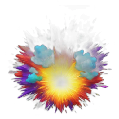 colorful explosion sticker