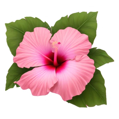 pink hibiscus flower sticker