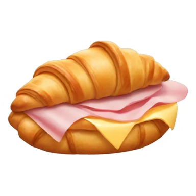 croissant with ham and cheese sticker