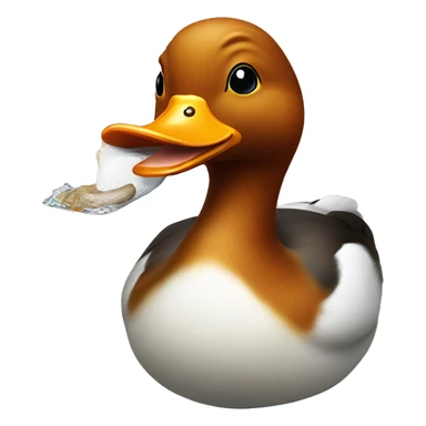 Nova Scotia Duck Toiler with duck in its mouth  sticker