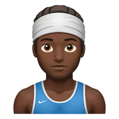 Male Athlete wear headband sticker