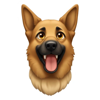 Flying German Shepard dog  sticker