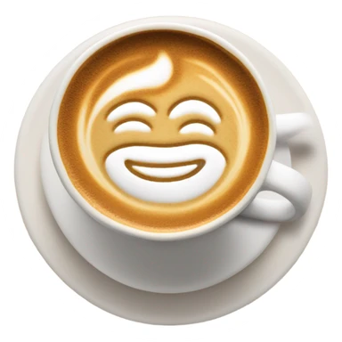 Coffee with art in foam sticker