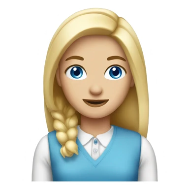 blonde, blue-eyed retail clerk sticker