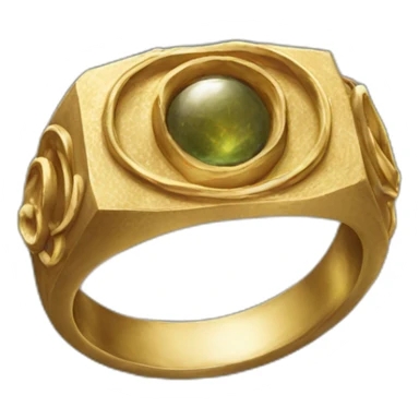 One gold ring Tolkien sticker