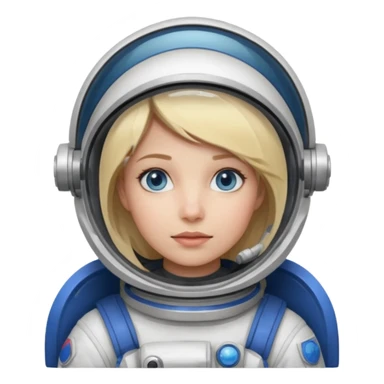 astronaut woman with broken helmet sticker