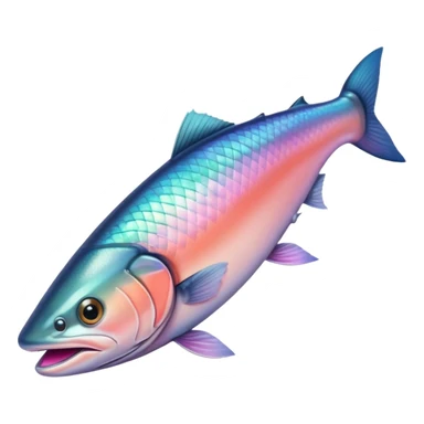 Pink salmon fish sticker