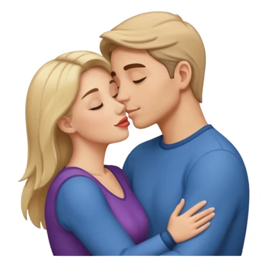 a kissing couple sticker