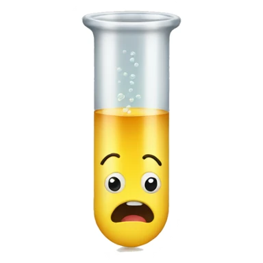 surprised test tube sticker