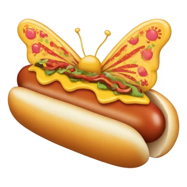 Butterflies hotdog sticker
