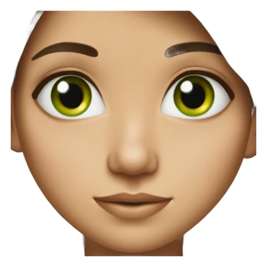 Brunette girl with green eyes sticker