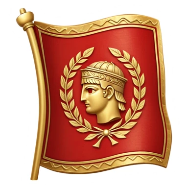 roman empire flag emoji style, SPQR sticker