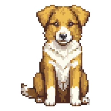 Black and white shepherd dog sitting sticker