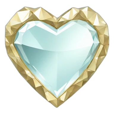fancy diamond heart mirror sticker