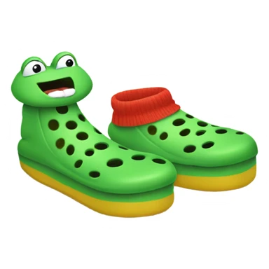 Crocs stealing my socks sticker