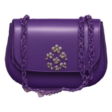 Deep purple dior purse with gothic florals   sticker